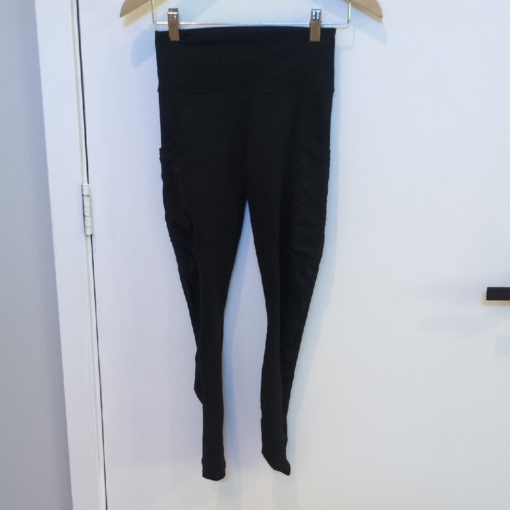 Fabletics PowerHold Mesh Black High-Rise Leggings